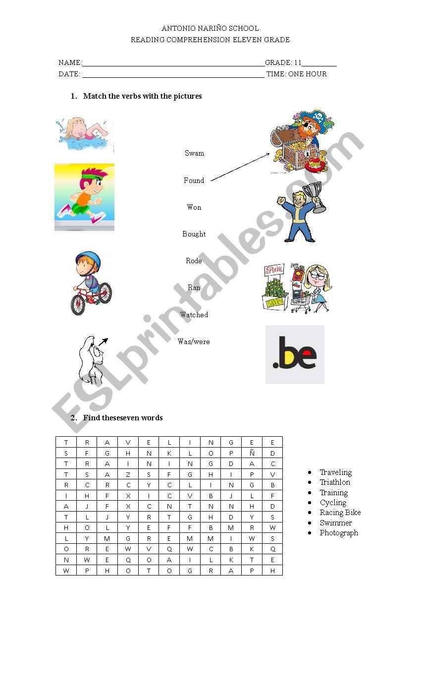 reading comprenhension worksheet