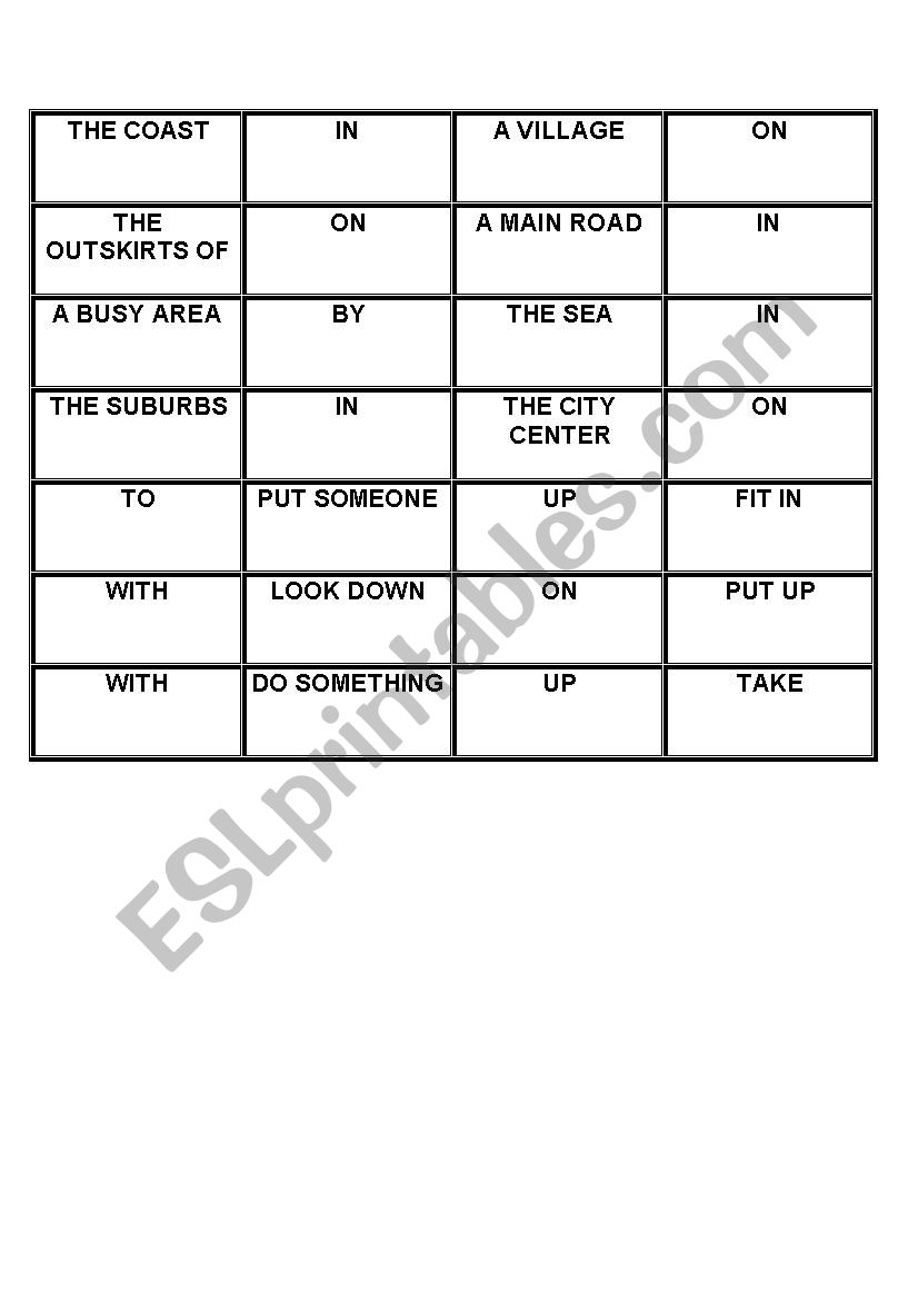 domino worksheet