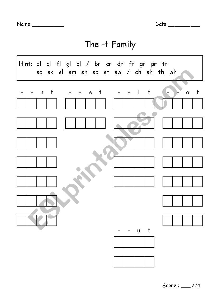 CCVC Words worksheet