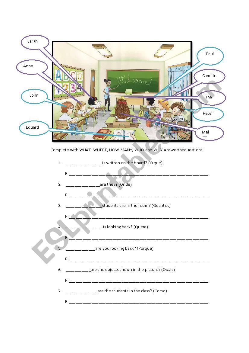 Questions Words worksheet