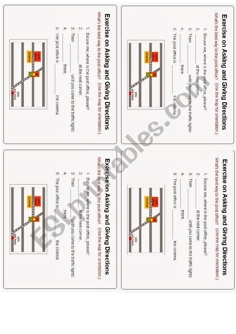 Directions  worksheet