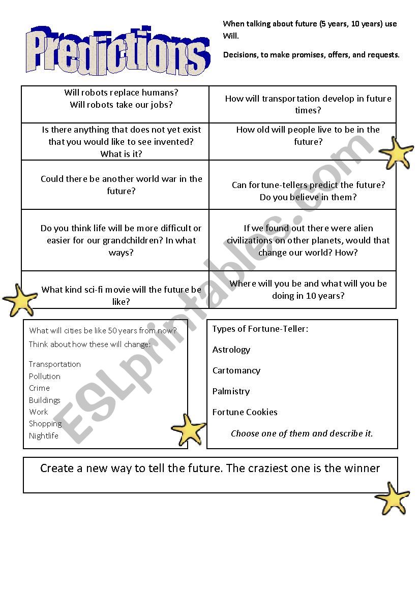 Future - Conversation class worksheet