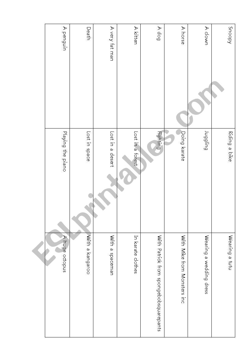 Pictionary Plus activity worksheet