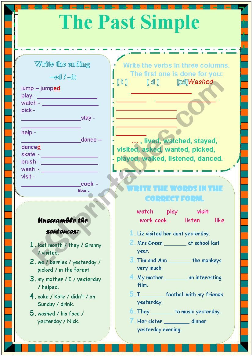 The Past Simple worksheet