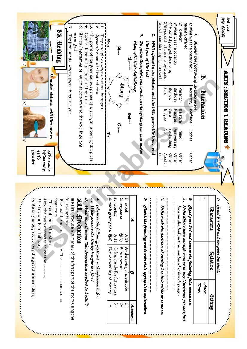 3rd Arts1 Module1  worksheet