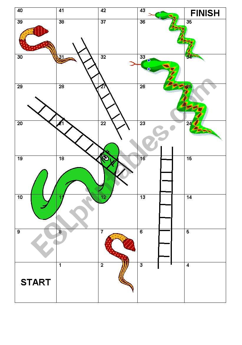 Snakes & Ladders Vocabulary Template Game