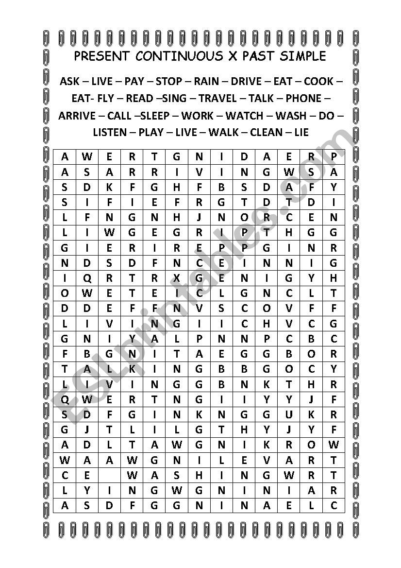 pRESENT CONTINUOUS worksheet