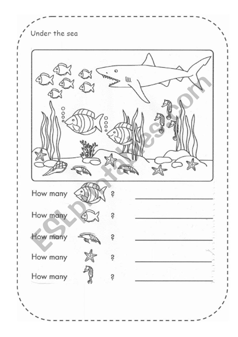 Counting Ocean Animals (Numbers)