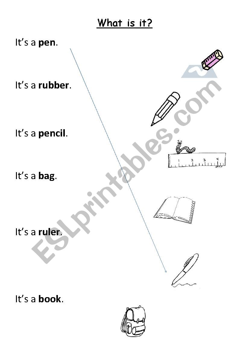 what is it? School objects worksheet