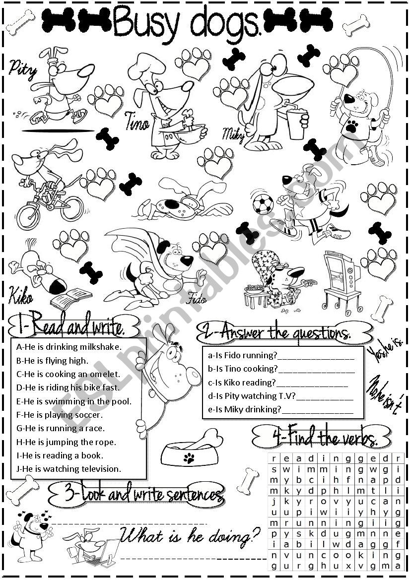 dogs worksheet