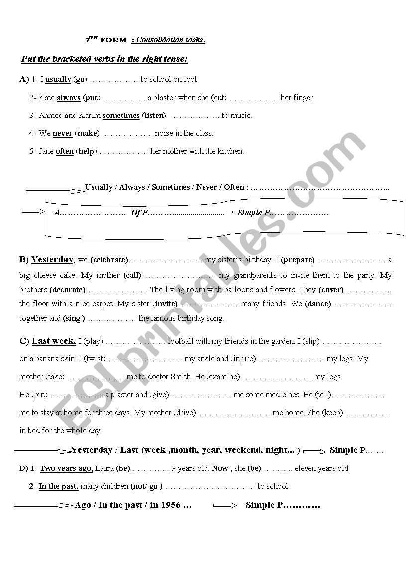 consolidation tass worksheet