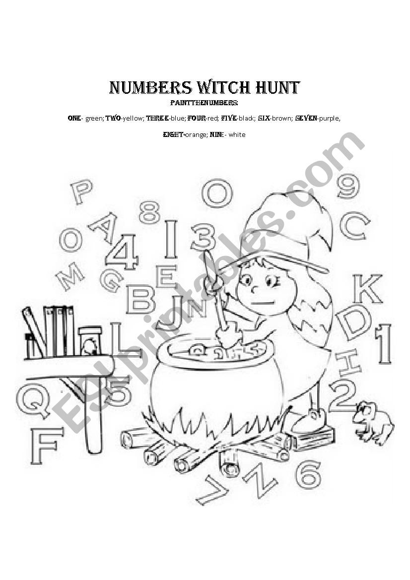 numbers witch hunt worksheet