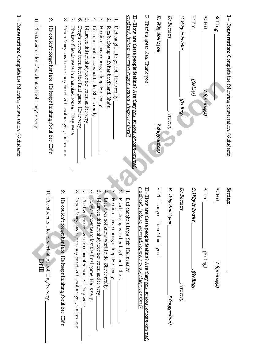 Making Suggestions worksheet