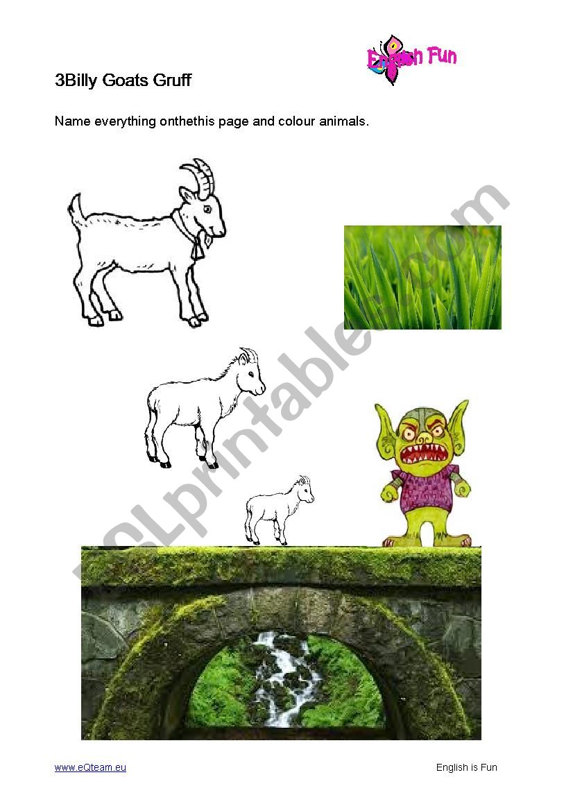 3 Billy Goats Gruff  worksheet