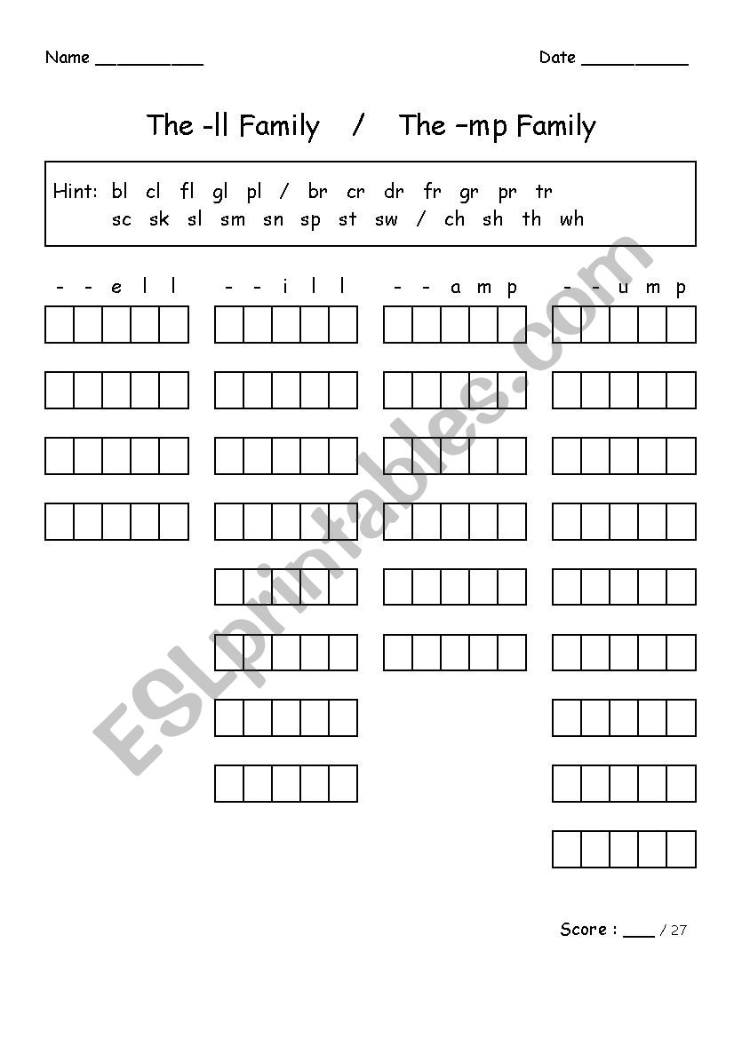 CCVCC Words worksheet