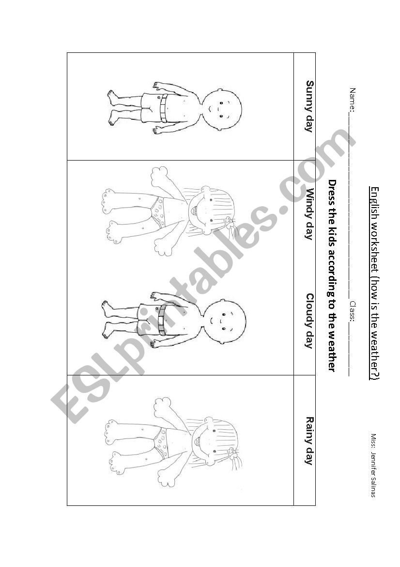 dress the kids worksheet