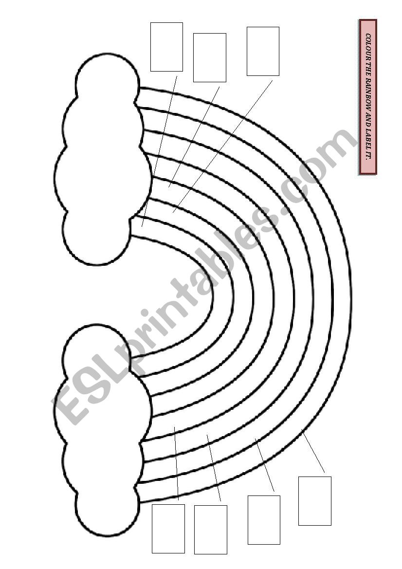 COLOUR THE RAINBOW worksheet