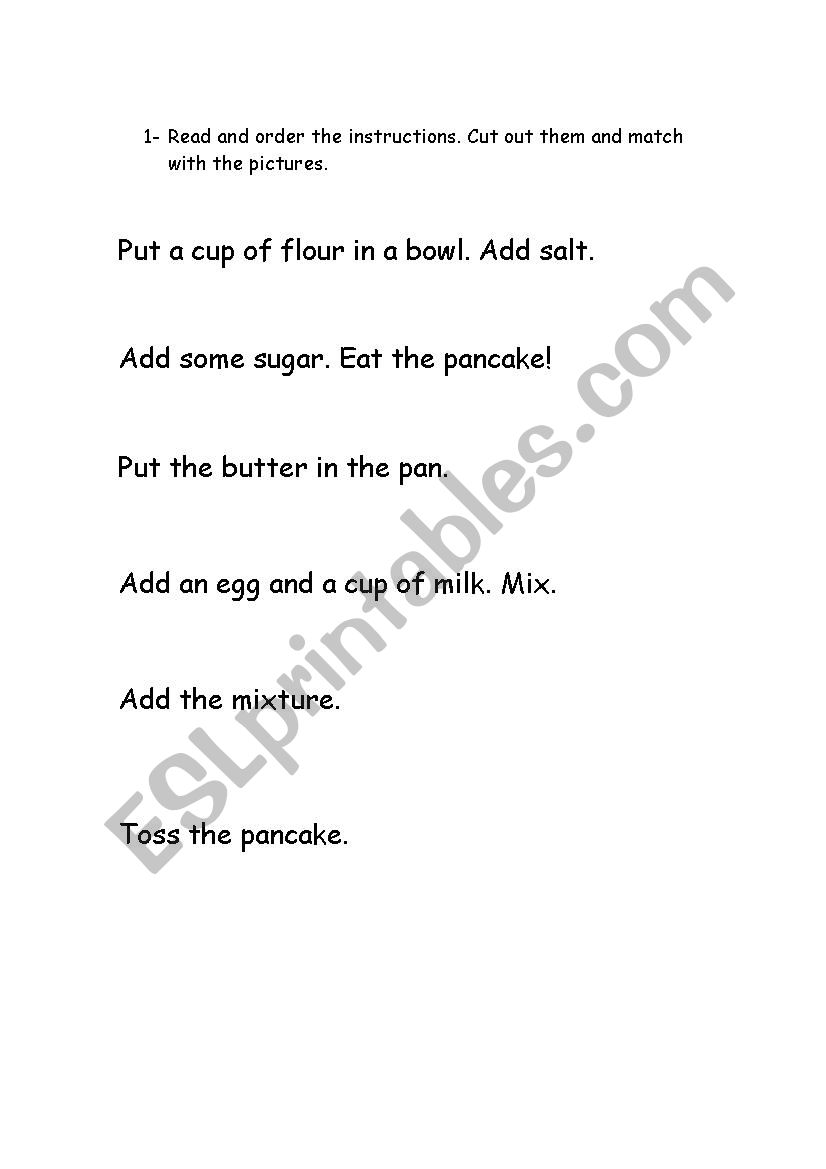 Pancake worksheet