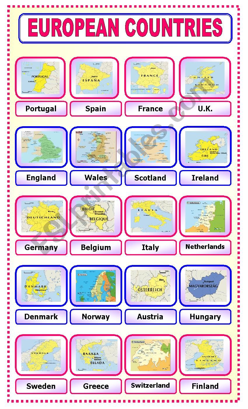 European Countries: pictionary_1