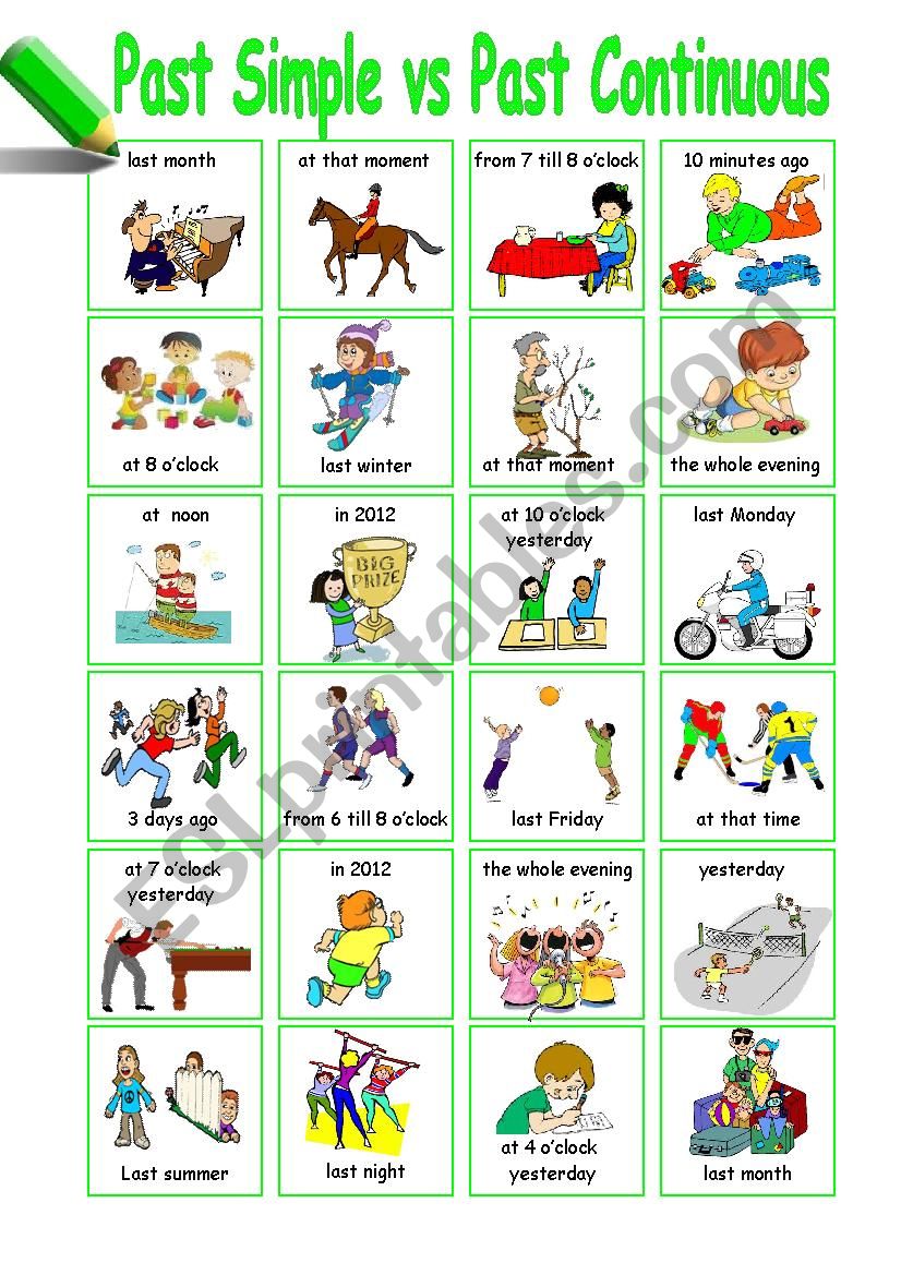 Past Simple vs Past Continuos worksheet