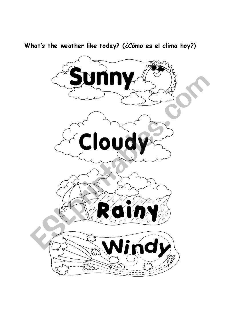 What s The Weather Like Today ESL Worksheet By Tamara pino