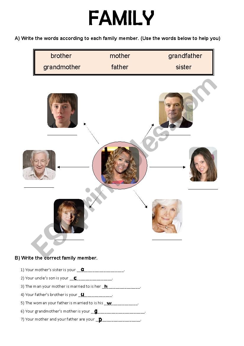 Family worksheet