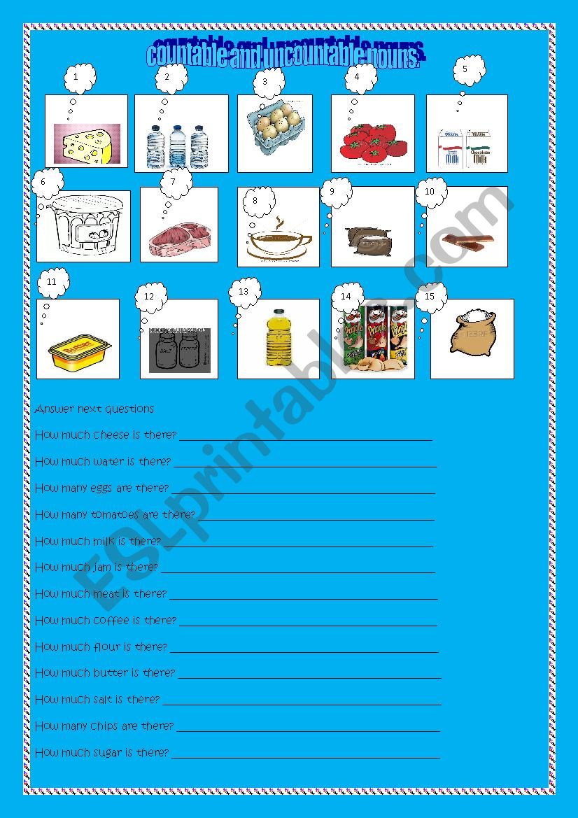 countable and uncountable nouns