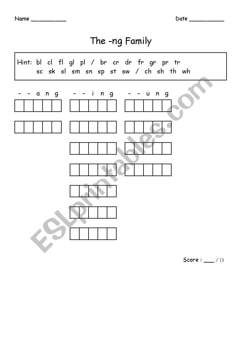 CCVCC Words worksheet