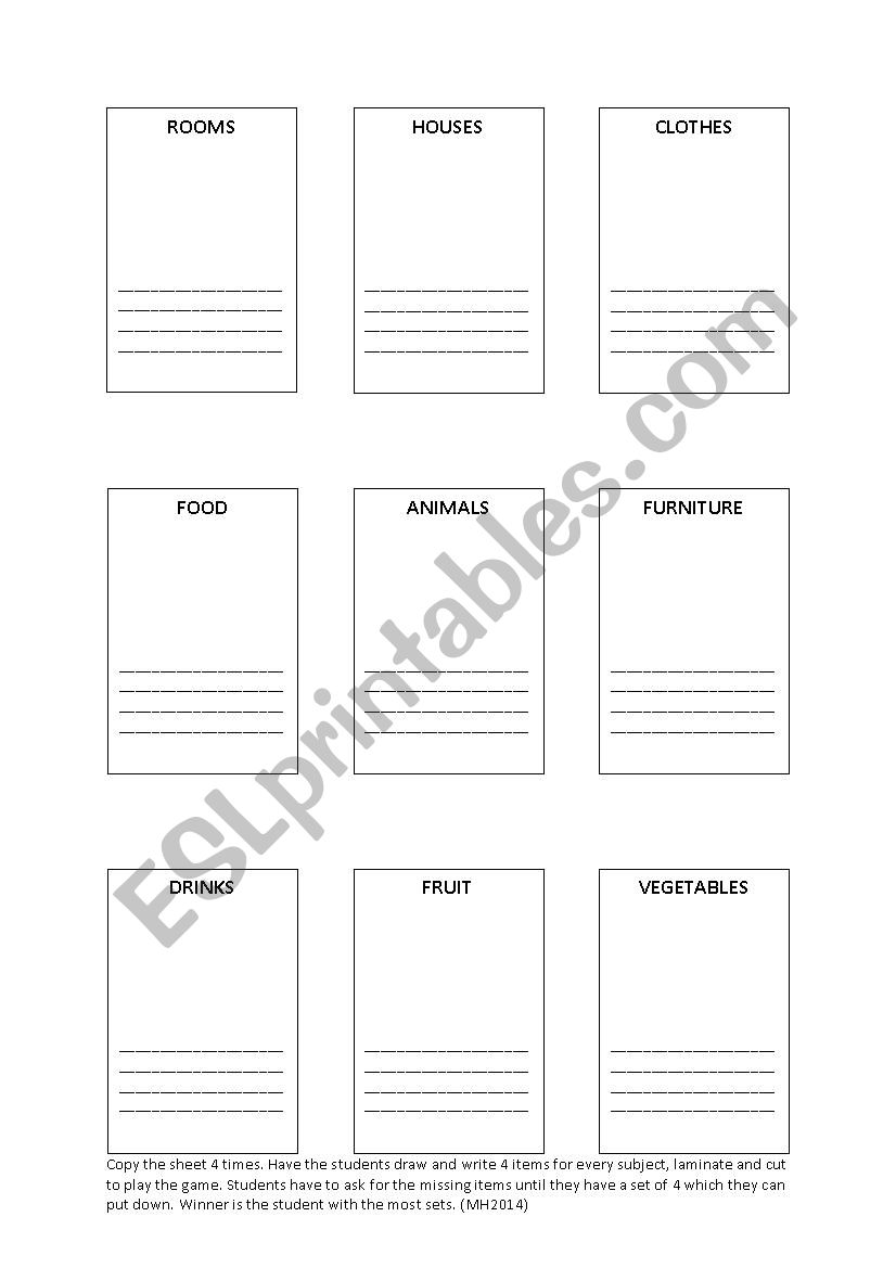 Quartett worksheet