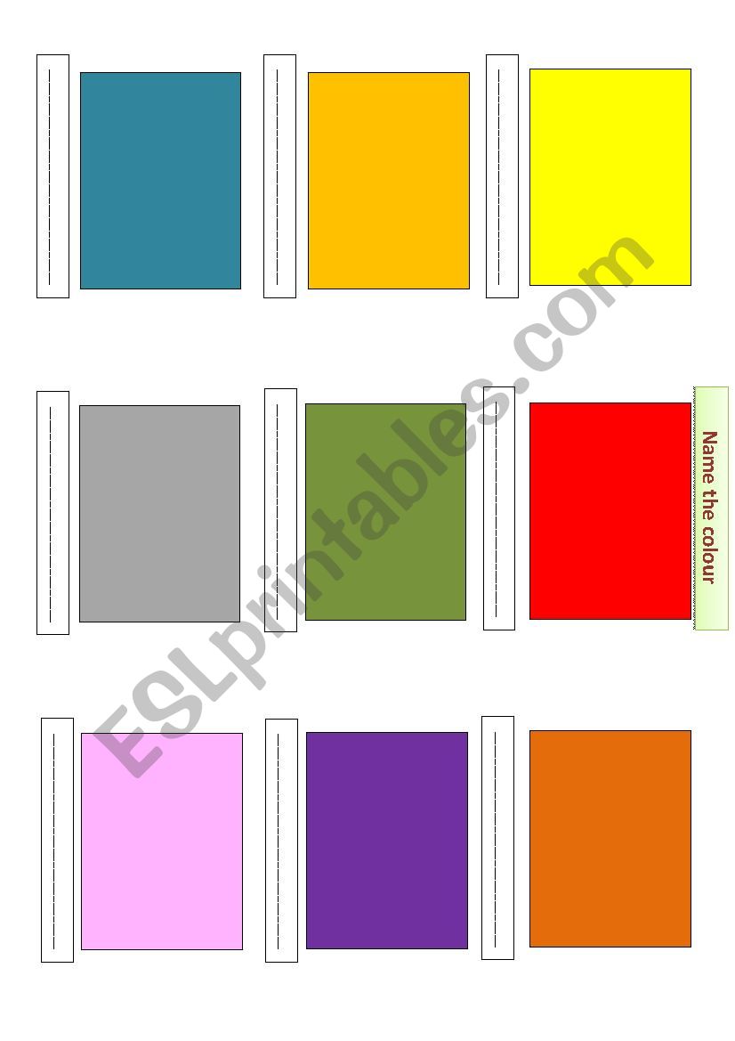 Name the colour. worksheet