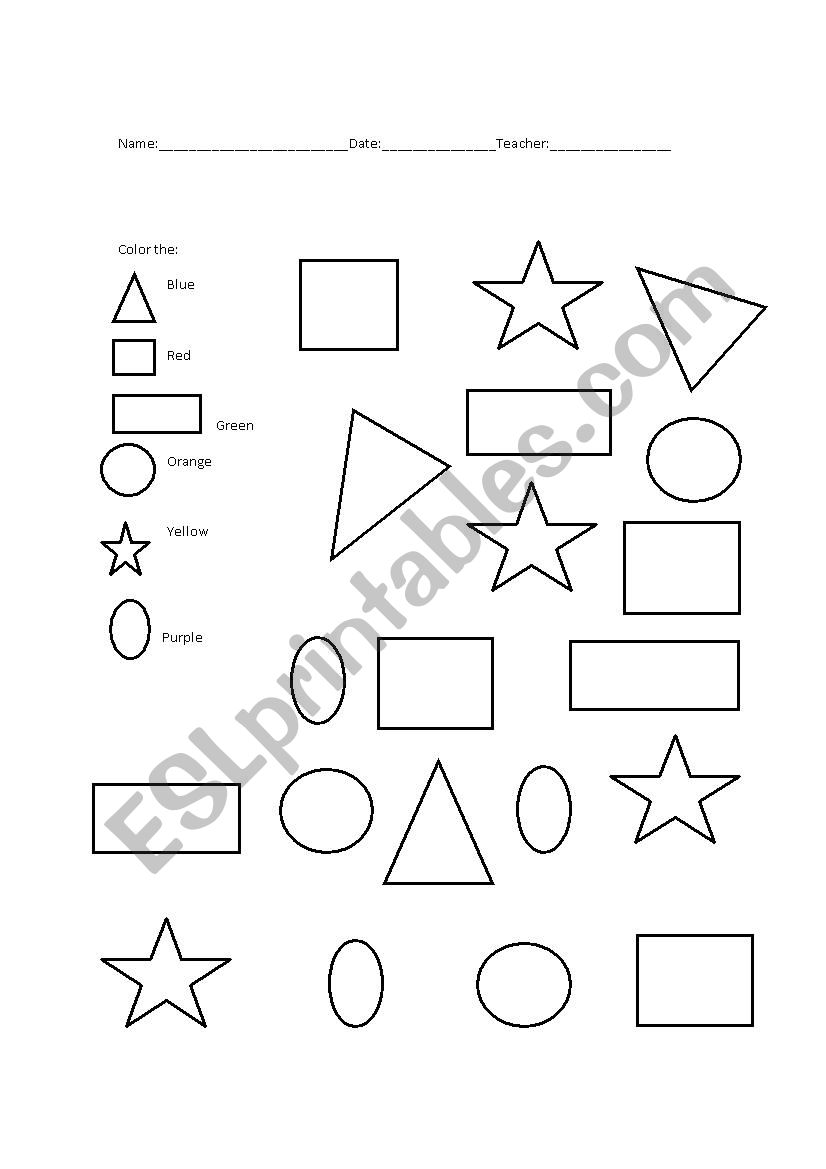 Shapes worksheet