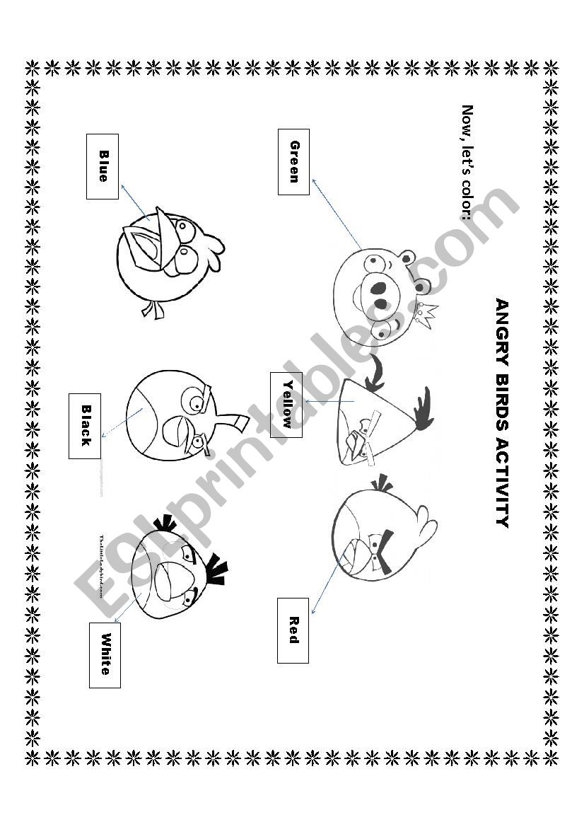 Angry Birds Coloring Page worksheet