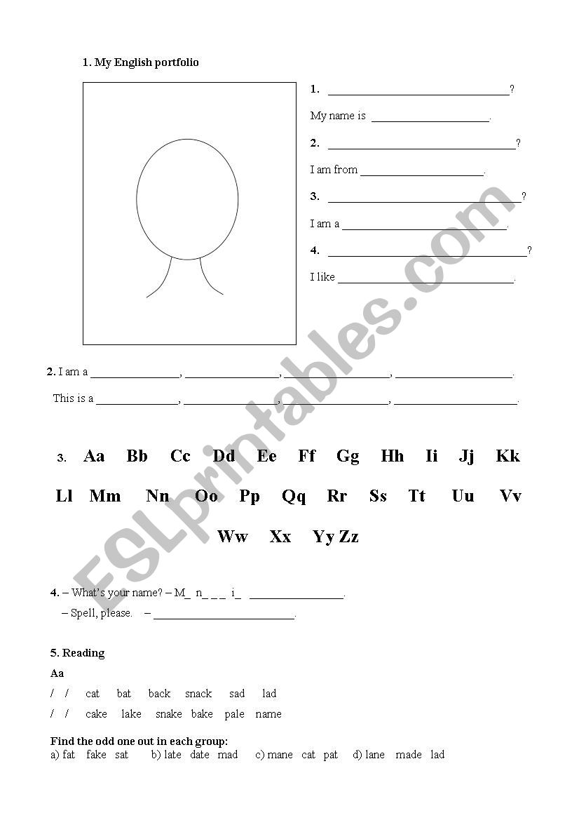 The first lesson for adults worksheet