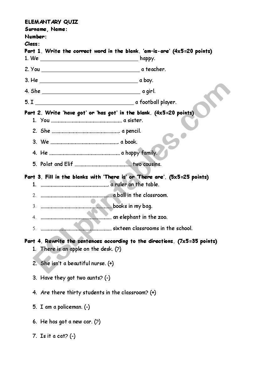 elm quiz worksheet