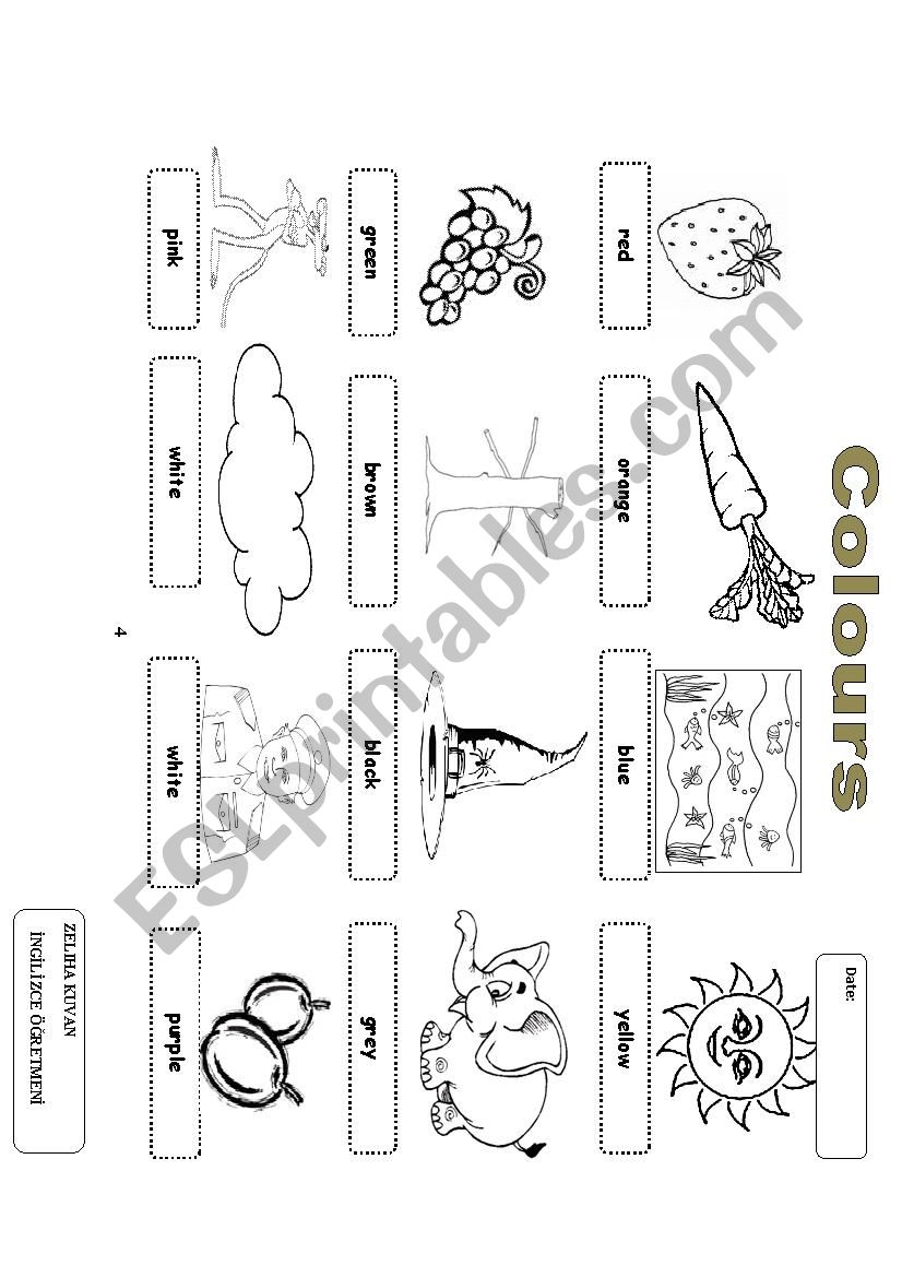 colours worksheet