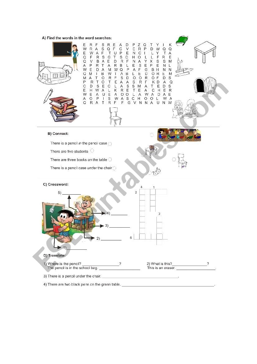 School worksheet