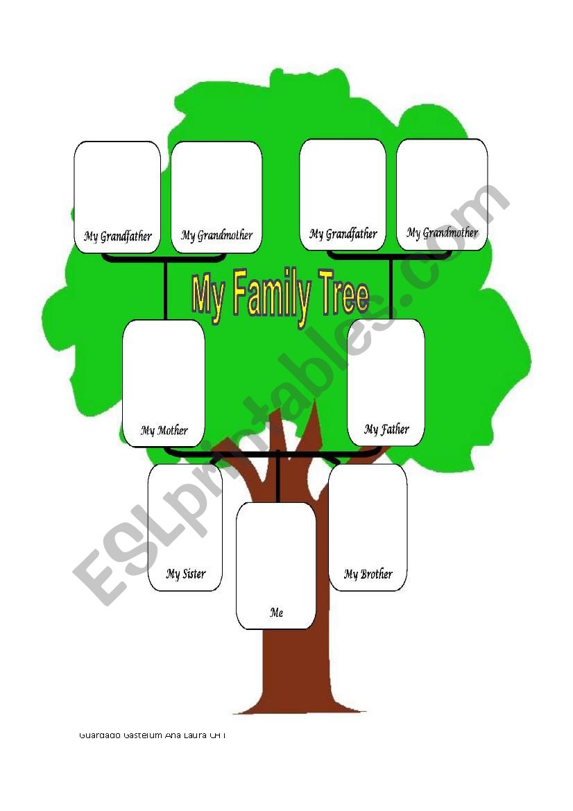 My Family Tree - Worksheet For Kids D75