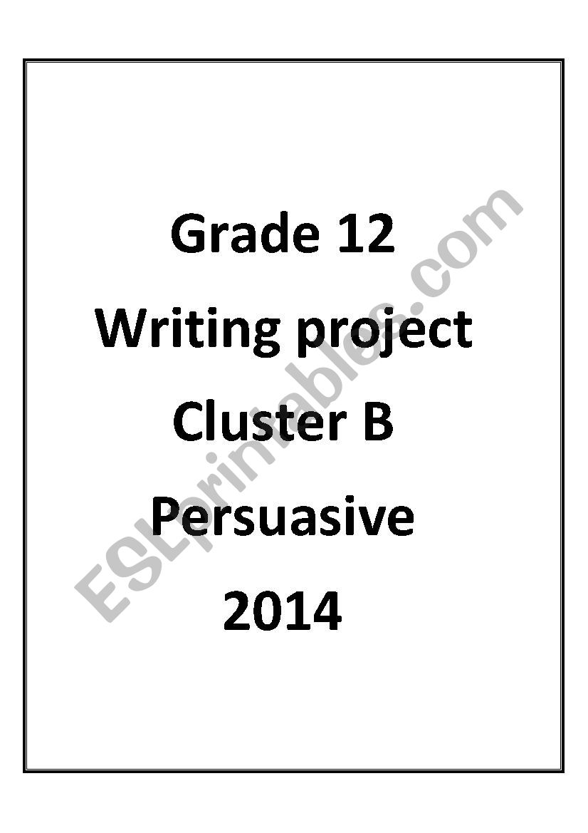 writing project persuasive worksheet