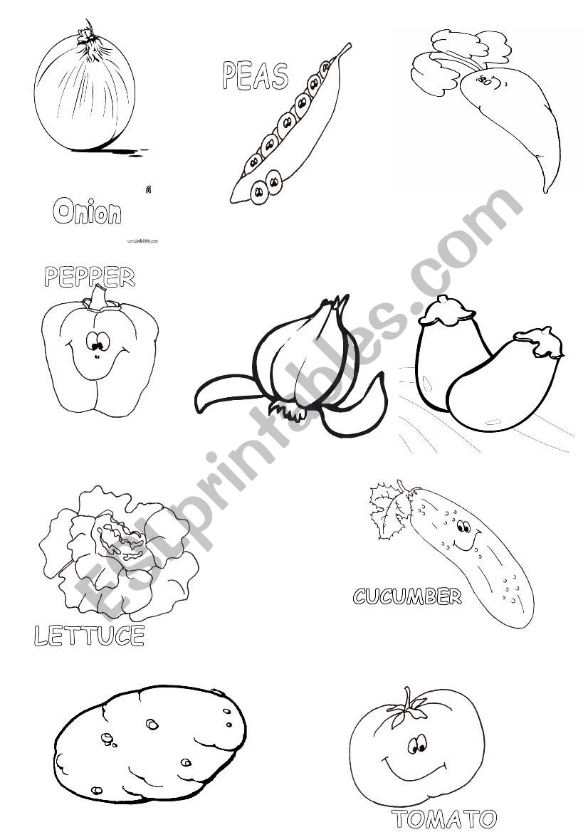 vegetables worksheet