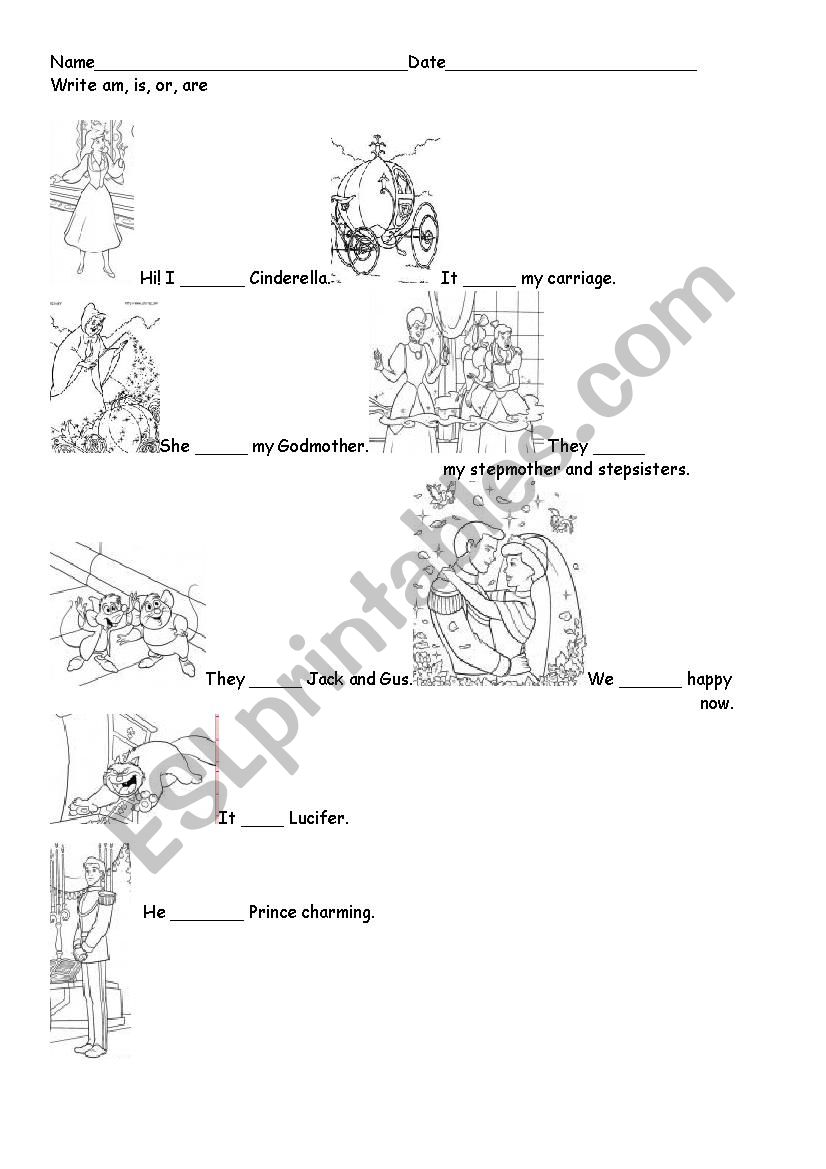 Be practice with Cinderella worksheet