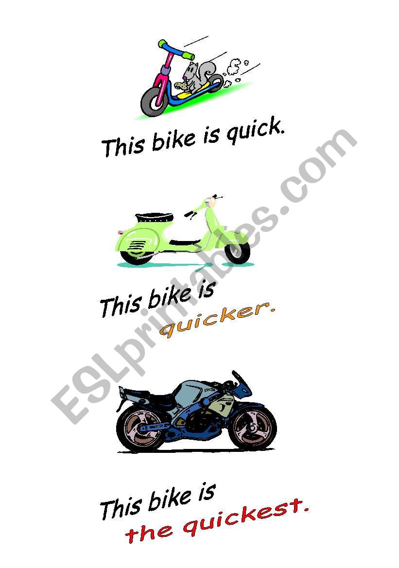 Comparisons with adjectives worksheet