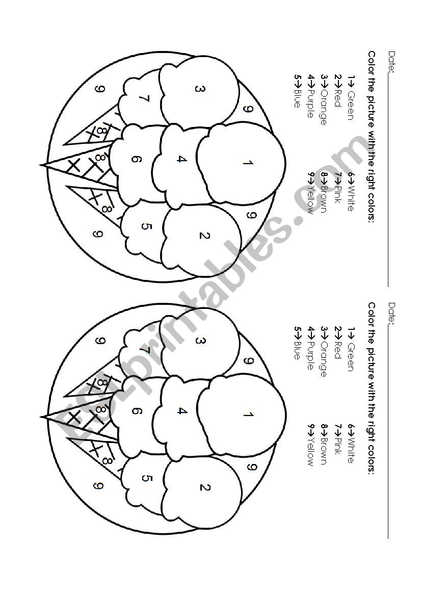 Colors  worksheet