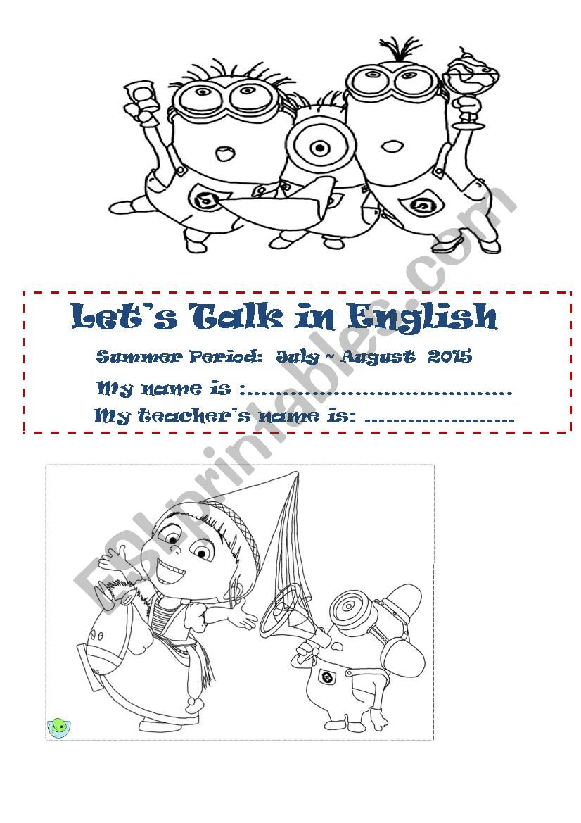 Copybook  Cover worksheet