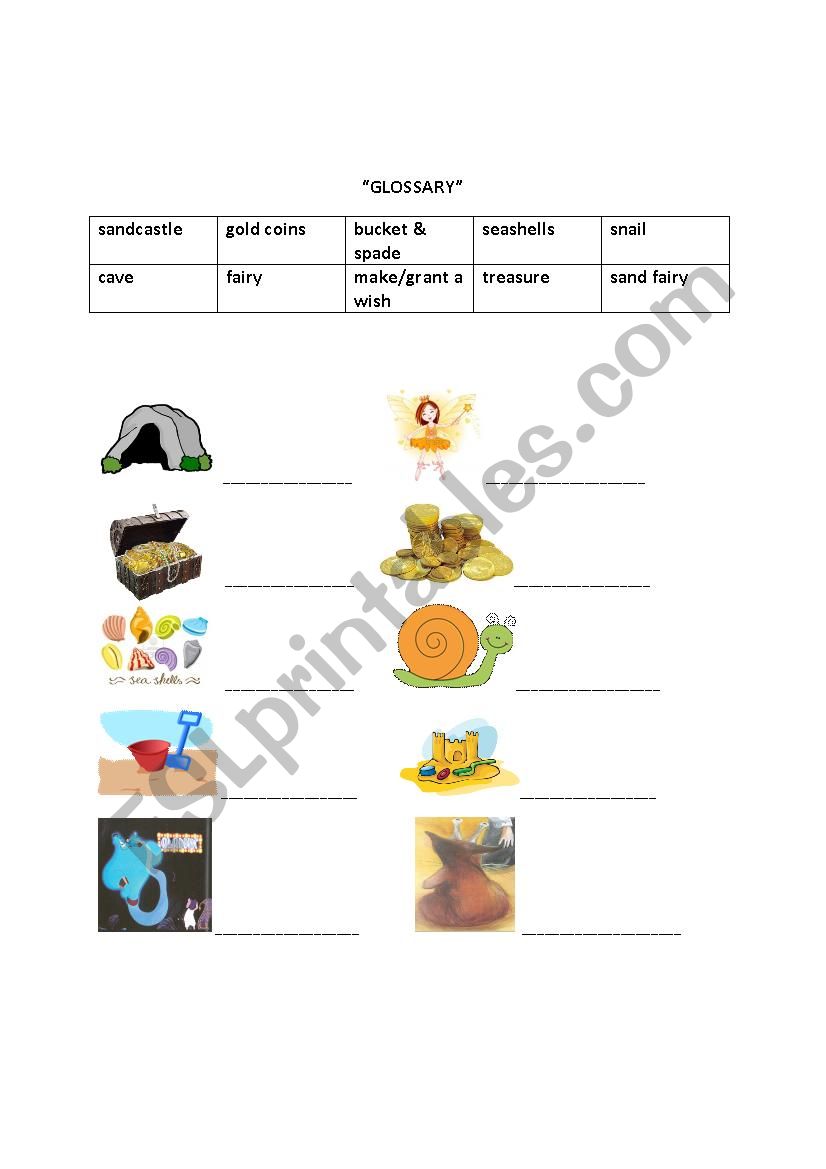 Adventure vocabulary worksheet