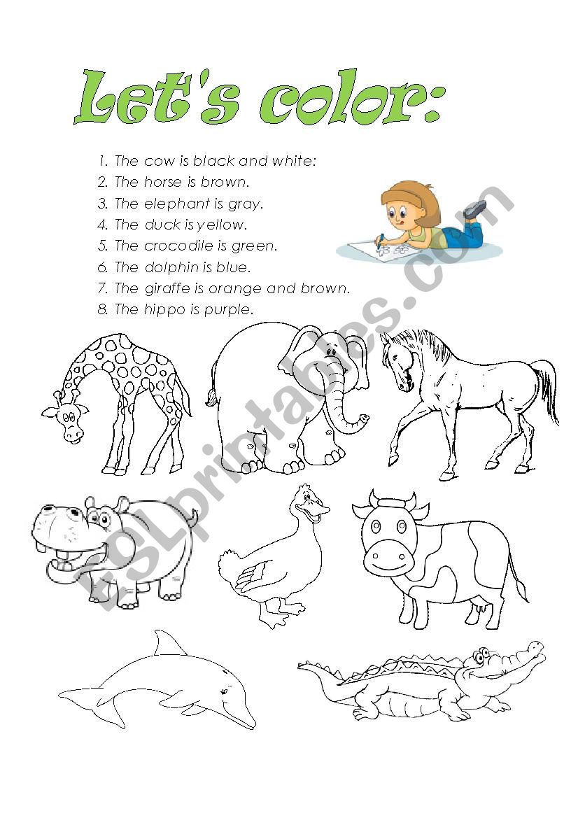 letÂ´s color - ESL worksheet by roxya