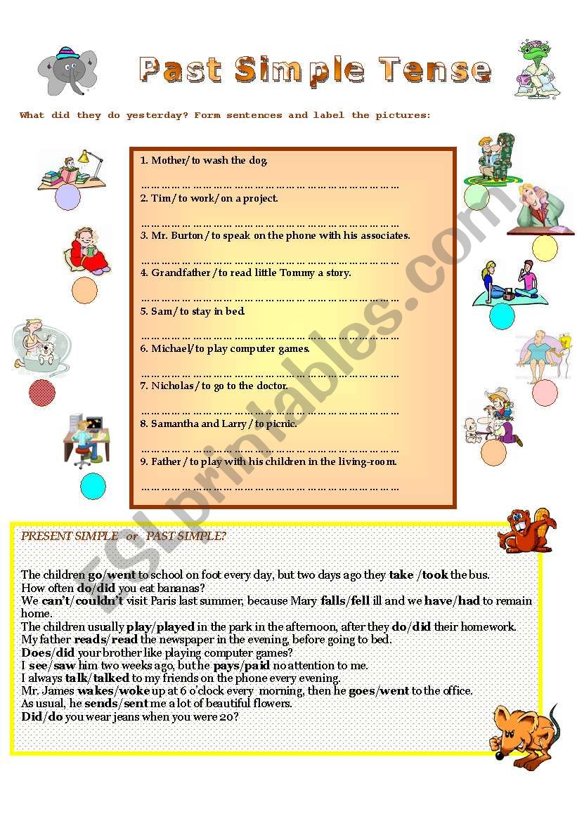 Past Simple exercises worksheet