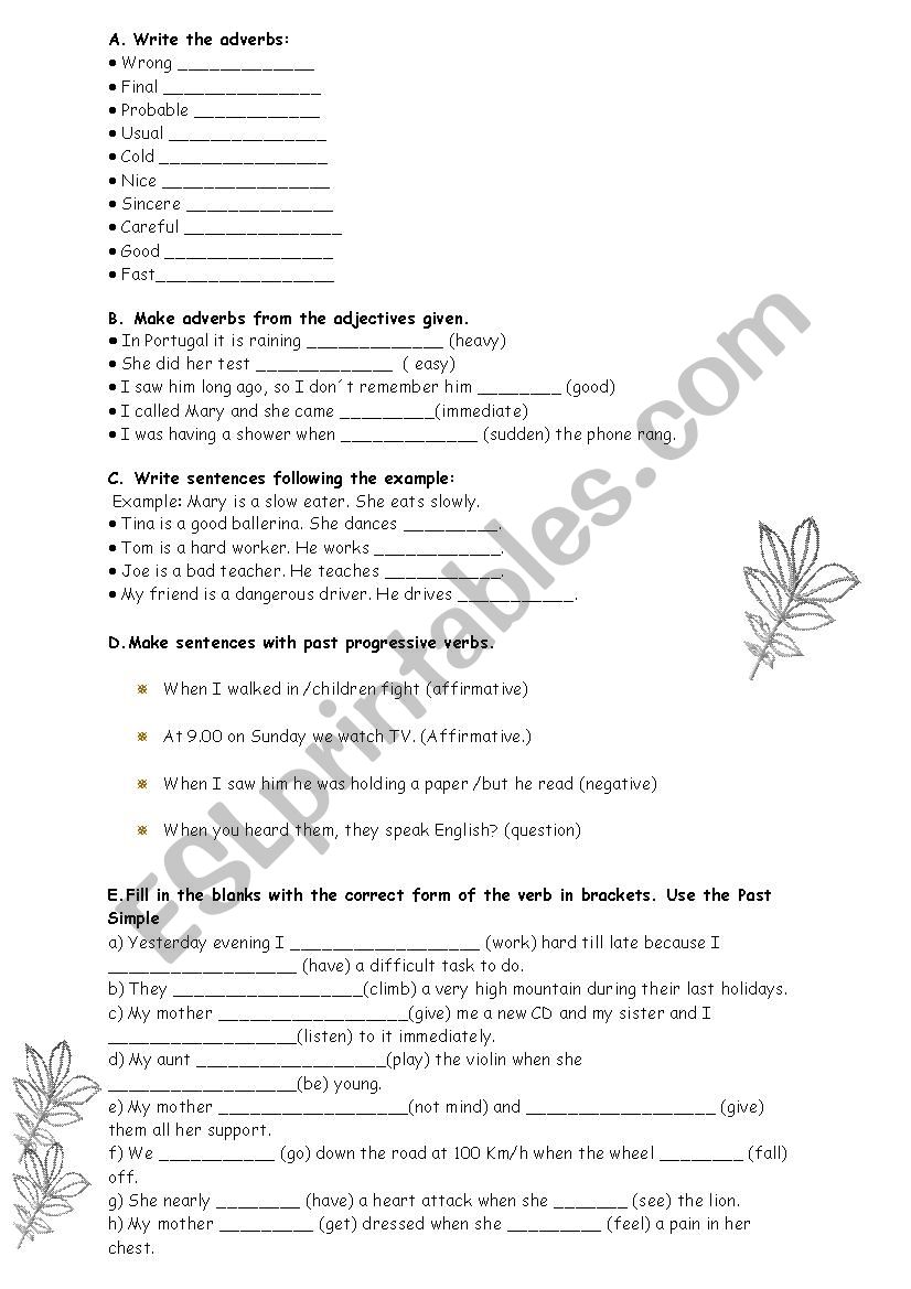 term homework worksheet