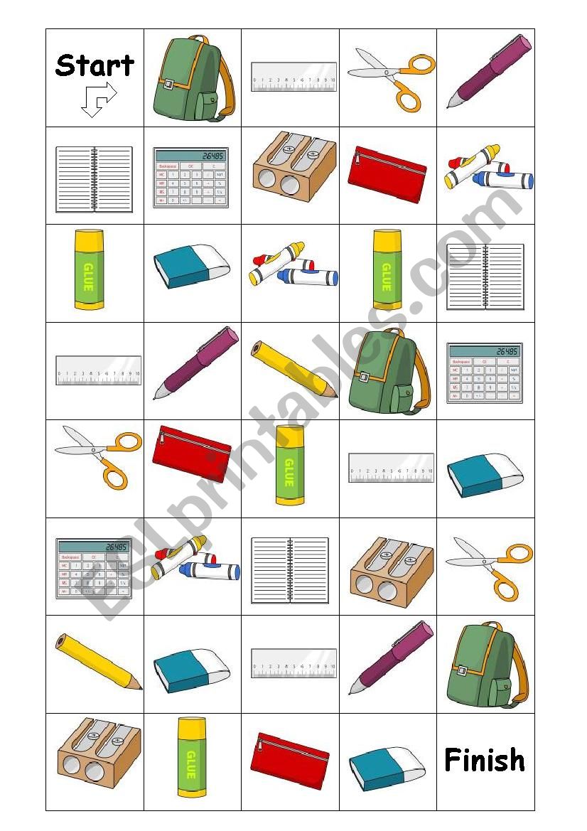 School Objescts worksheet