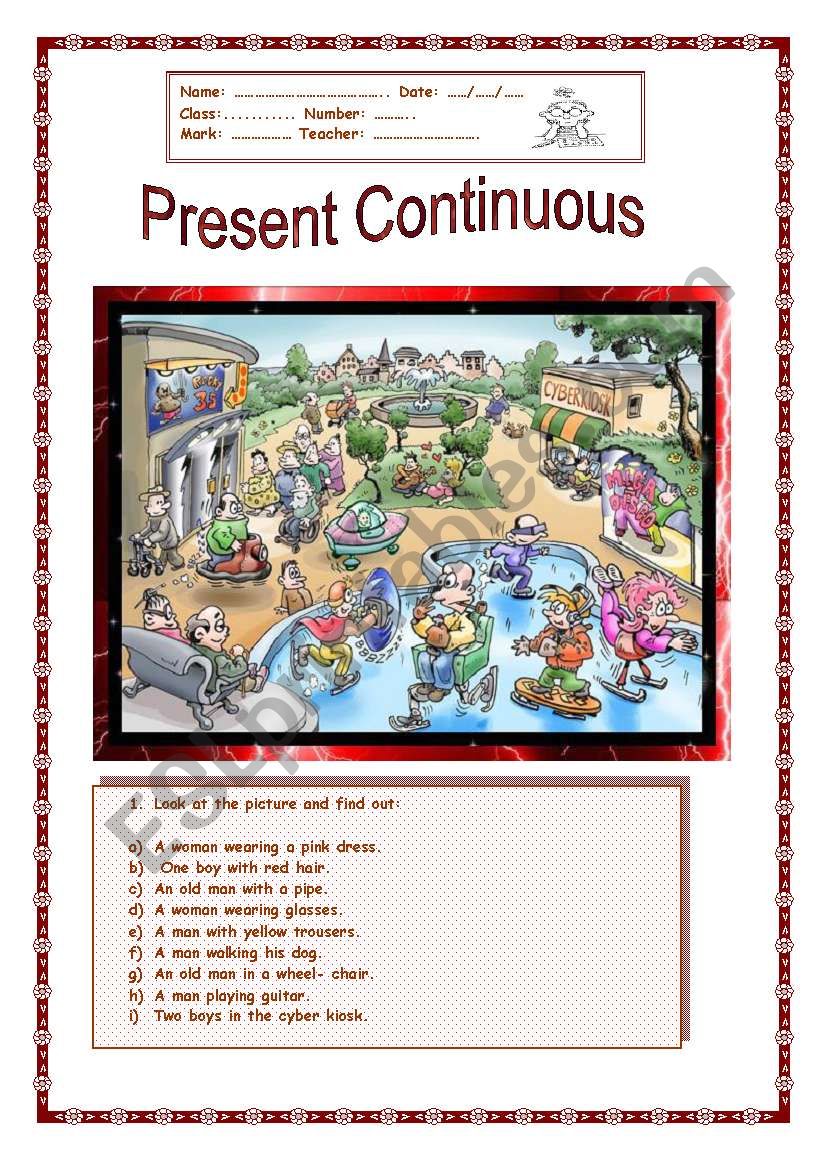 Present Continuous worksheet