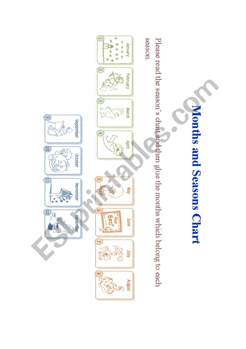 SEASONS AND MONTHS worksheet